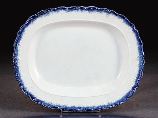 Appraisal: Davenport Feather Edge pearlware platter late th early th centuryoval