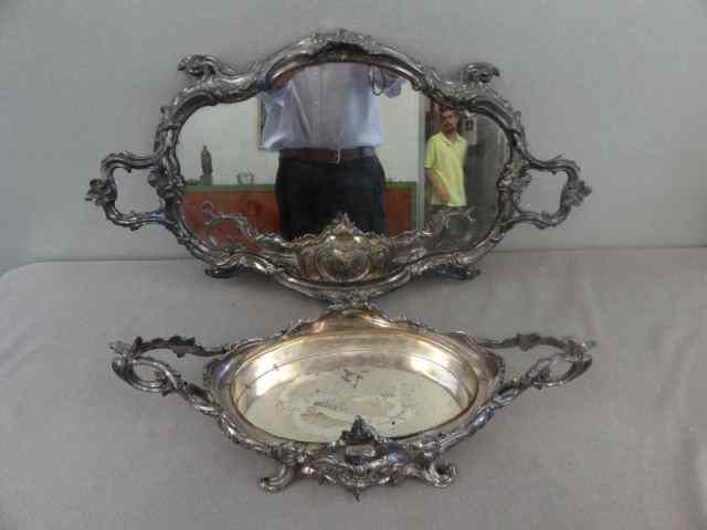 Appraisal: Silverplate French Jardiniere and Undertray From a Bronxville NY estate