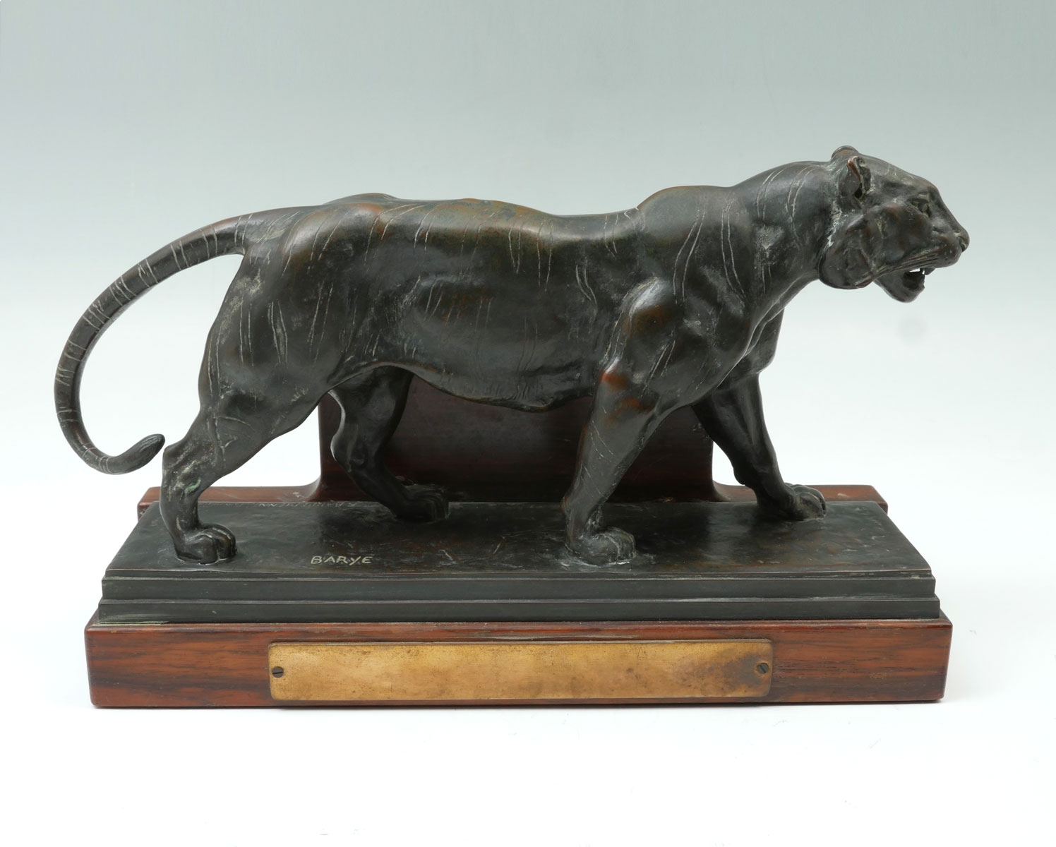 Appraisal: BARYE Antoine-Louis French - Tiger Bronze '' in height signed