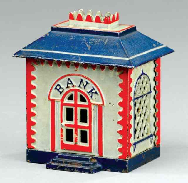 Appraisal: CROWN STILL BANK J E Stevens painted example cast iron