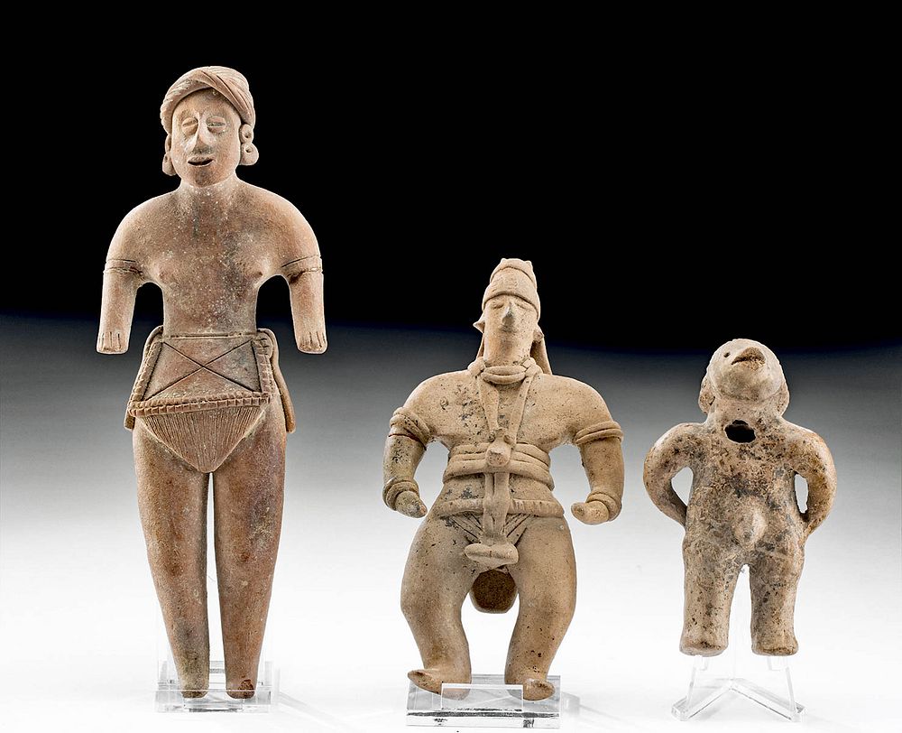 Appraisal: Lot of Exhibited Colima Pottery Figures Originally Listed At Pre-Columbian