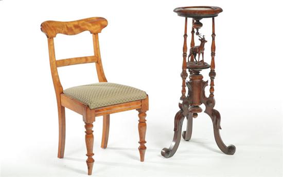 Appraisal: SIDE CHAIR AND VICTORIAN FERN STAND Mid th century American