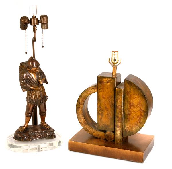 Appraisal: A group of three table lamps of assorted mediums height