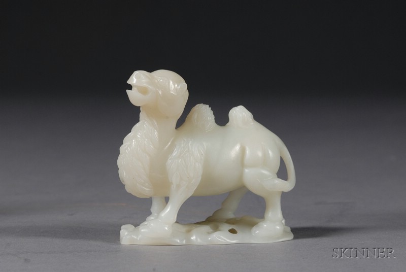 Appraisal: Jade Camel China th century gray-white color x in