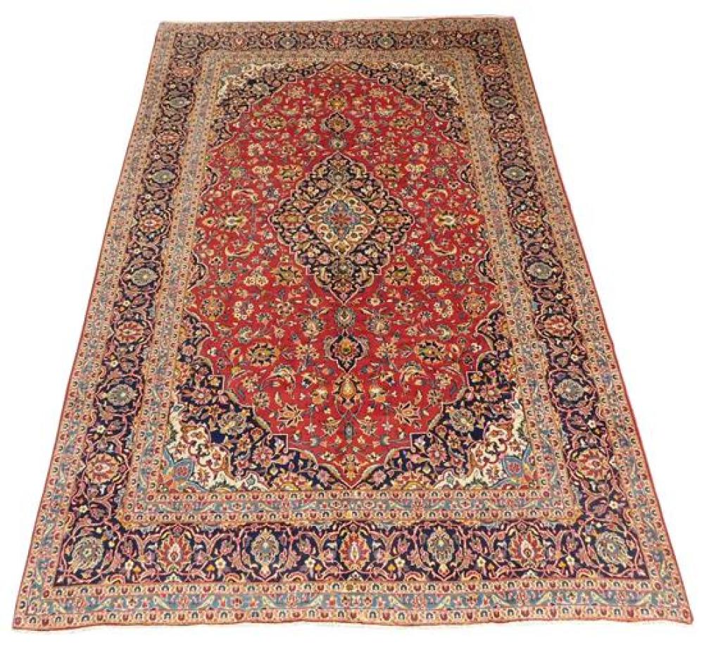 Appraisal: RUG Semi-antique Persian Kashan ' x ' wool on wool