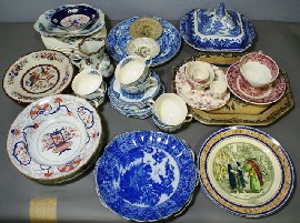 Appraisal: A quantity of th century English transfer printed ware examples