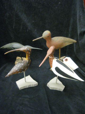 Appraisal: Carved Painted Shore Bird Decoys various artists