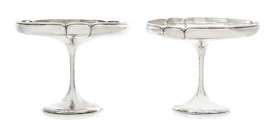 Appraisal: A Pair of American Arts and Crafts Silver Compotes The