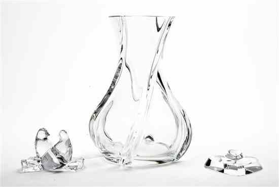 Appraisal: A Baccarat Glass Vase of twist form together with a