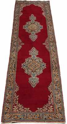 Appraisal: A Persian Royal Kerman Runner Apprx '- x '- Low