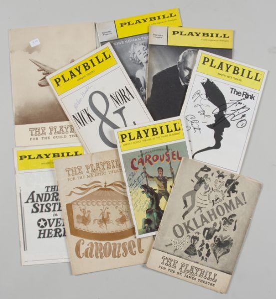 Appraisal: Ten Vintage Playbills Some Signed lot includes Guild Theatre Flight