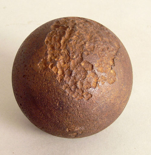 Appraisal: Cast iron cannon ball th th c dia