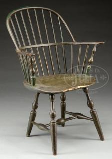 Appraisal: RARE NEW YORK CITY SACK-BACK WINDSOR ARMCHAIR Late th century