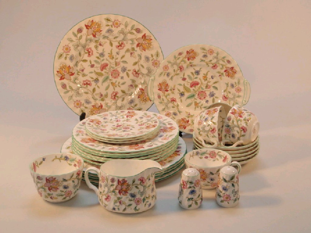 Appraisal: A Mintons Haddon Hall part tea and dinner service comprising