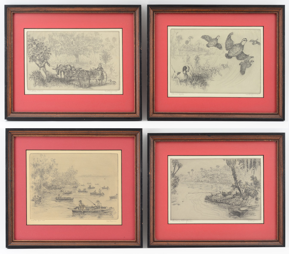 Appraisal: HAGERMAN Kent American - Etchings to include ''Suwanee River Afternoon''