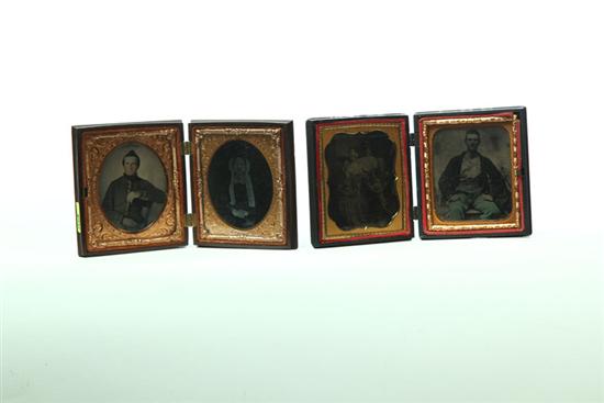 Appraisal: FOUR CIVIL WAR ERA CASED IMAGES IN UNION CASES American