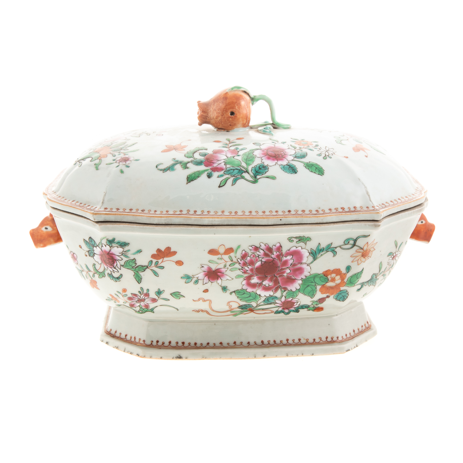 Appraisal: CHINESE EXPORT FAMILLE ROSE SOUP TUREEN Circa - wonderful soup