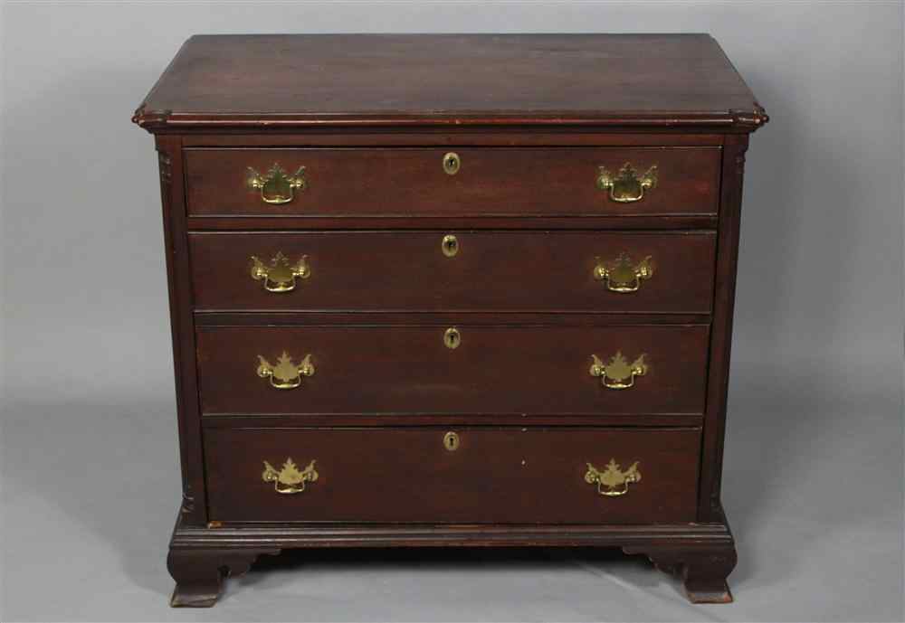 Appraisal: AMERICAN CHIPPENDALE MAHOGANY CHEST PROBABLY PENNSYLVANIA the rectangular molded top