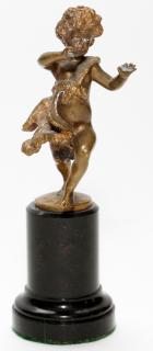 Appraisal: BRONZE FIGURE BRONZE FIGURE H MUSICIAN Signed A figure playing