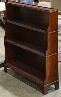 Appraisal: George III style three-tier small bookcase h x w x