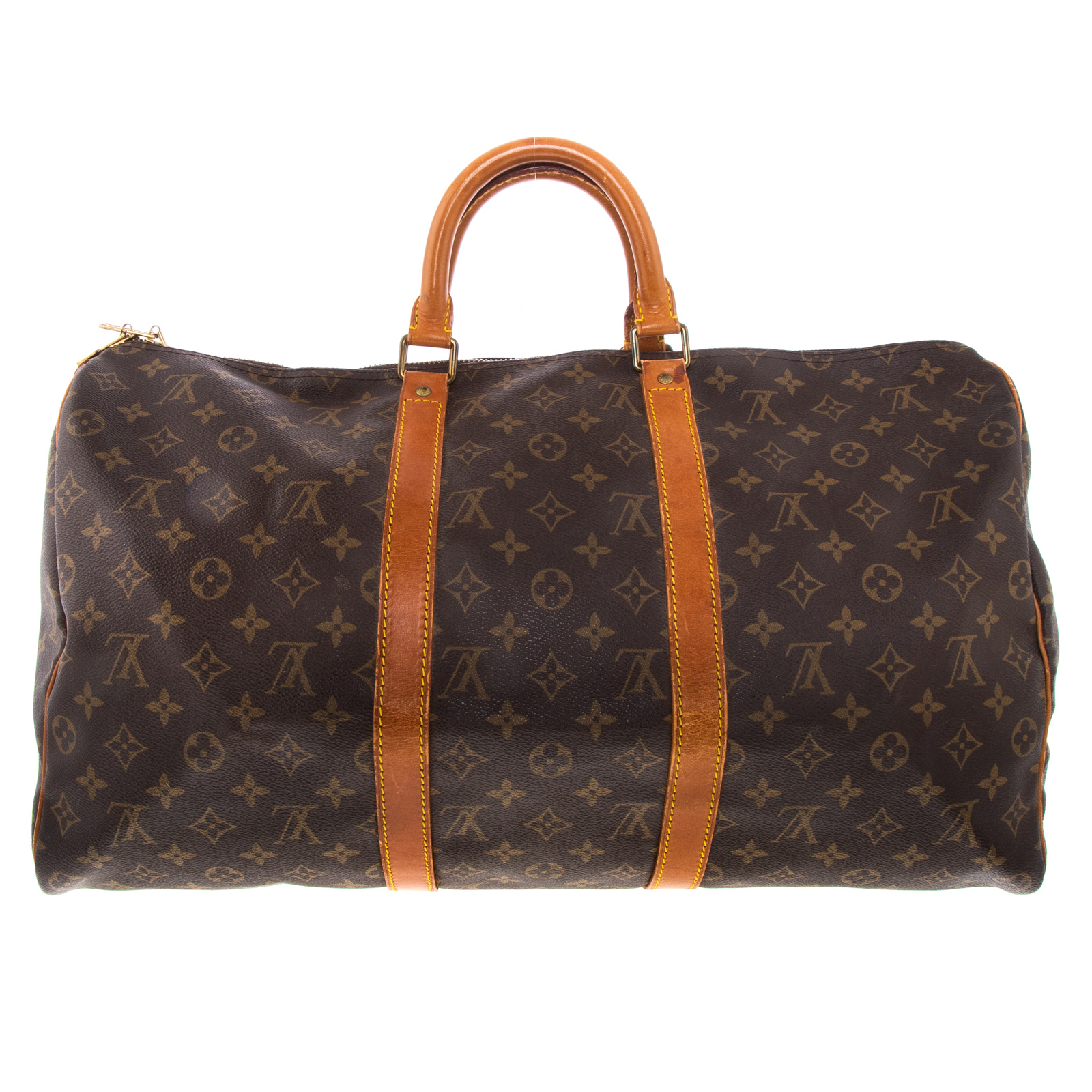 Appraisal: A LOUIS VUITTON MONOGRAM KEEPALL A brown and tan Monogram