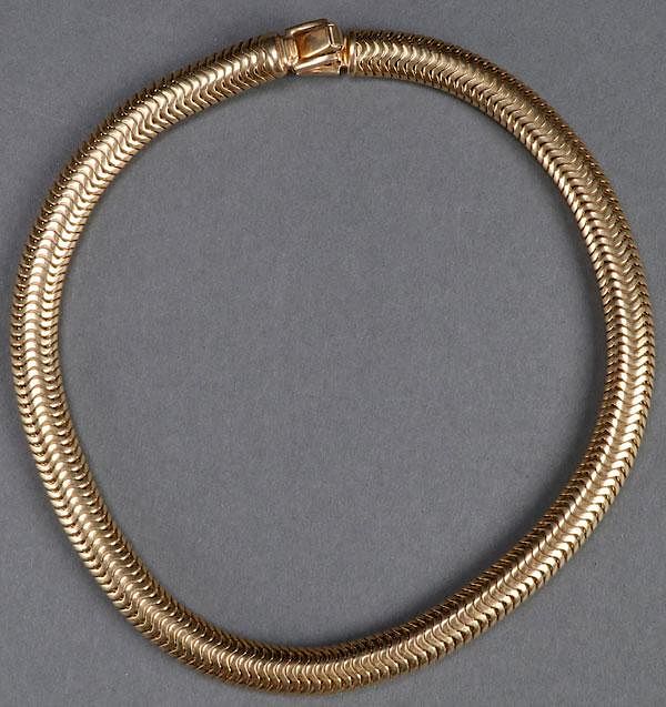 Appraisal: A KT GOLD CHOKER TH CENTURY A KT GOLD CHOKER