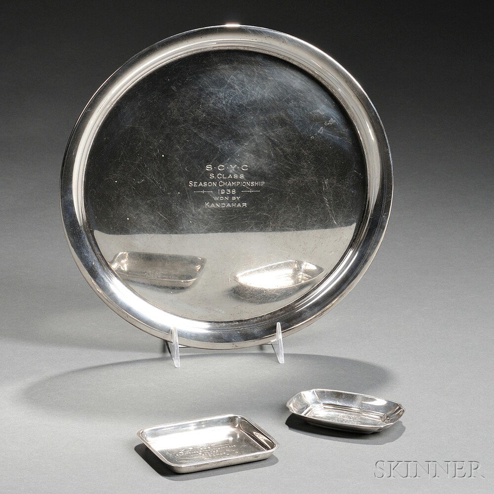 Appraisal: Three Gorham Sterling Silver Seawanhaka Corinthian Yacht Club Trophy Dishes