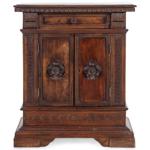 Appraisal: An Italian Baroque Walnut Cabinet th th Century and Later