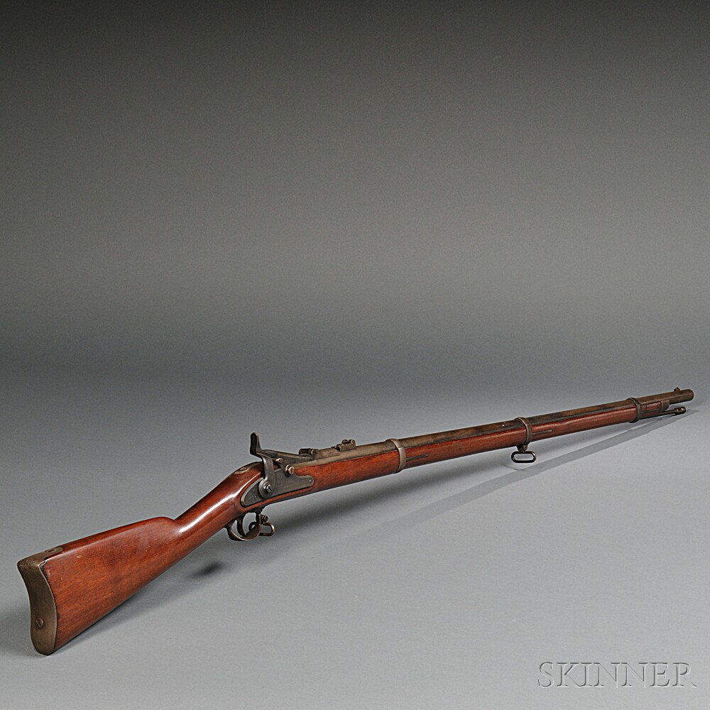 Appraisal: Model Allin Conversion Trapdoor Springfield Rifle c walnut stock with