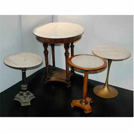 Appraisal: Group of Five Marble Top Occasional Tables Estimate -