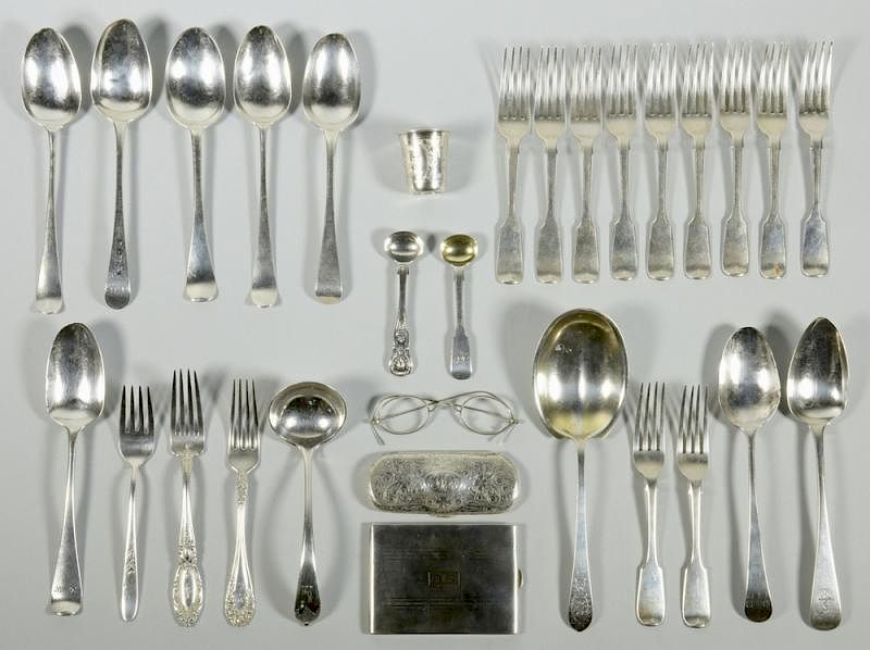 Appraisal: Assd Silver inc Flatware Russian Cup - pcs st group