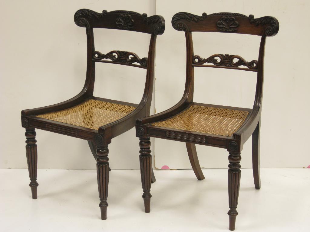 Appraisal: A set of six early th Century Gillows Dining Chairs