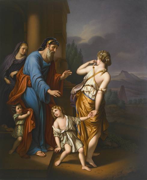 Appraisal: A Berlin K P M porcelain plaque The Banishment of