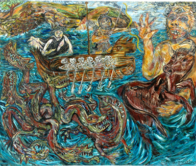 Appraisal: Pasquale Giardino born Jason and the Argonauts oil on canvas