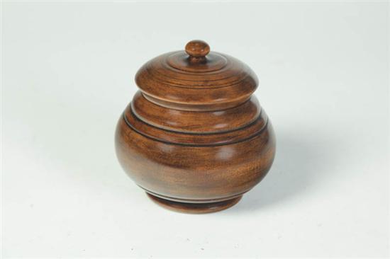 Appraisal: PEASEWARE COVERED JAR Ohio late th-early th century hardwood Good