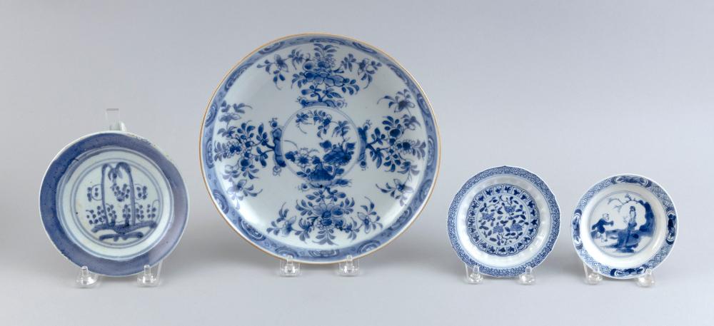 Appraisal: FOUR PIECES OF CHINESE BLUE AND WHITE PORCELAIN TH TH