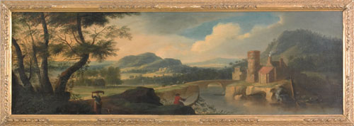 Appraisal: James Ross British ca pair of oil on canvas overmantel