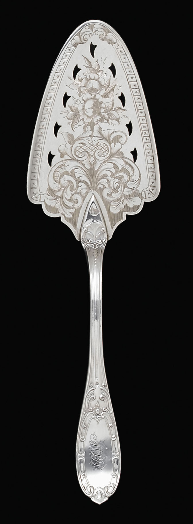 Appraisal: American coin silver pierced pastry server albert coles new york