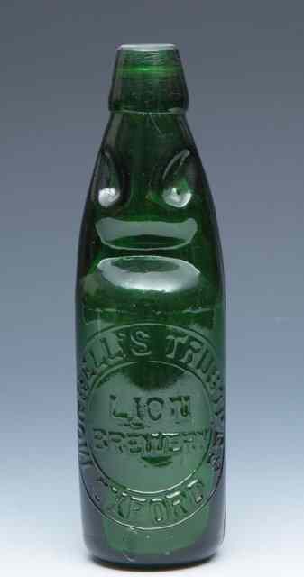 Appraisal: A MORRELL'S OXFORD GREEN CODD BOTTLE high