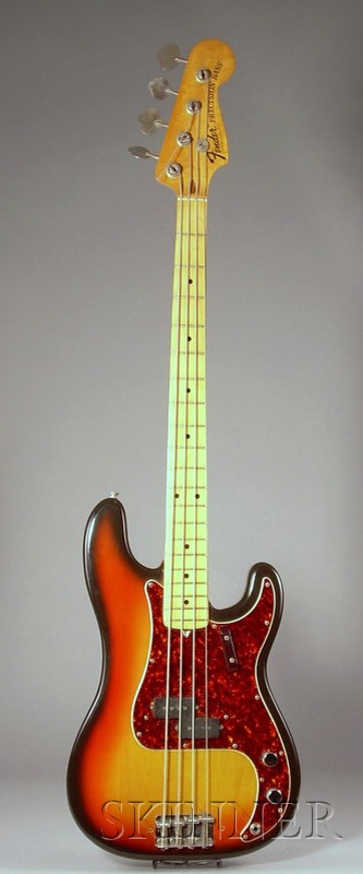 Appraisal: American Bass Guitar Fender Electric Instruments Fullerton labeled FENDER PRECISION