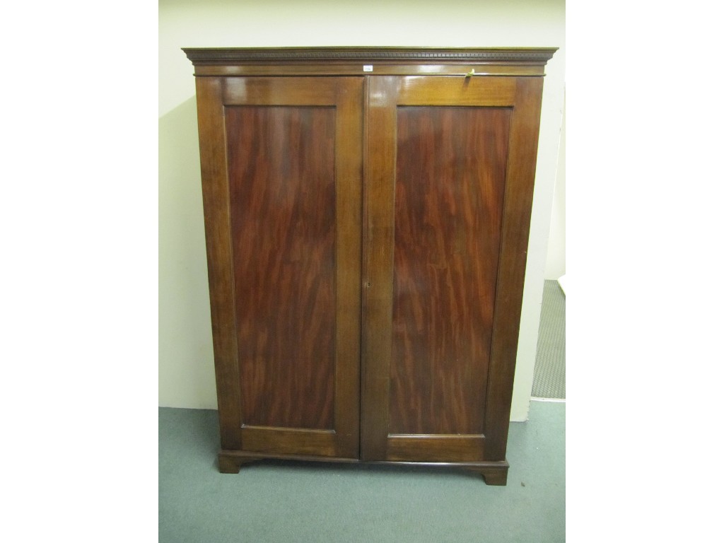 Appraisal: Mahogany two door wardrobe