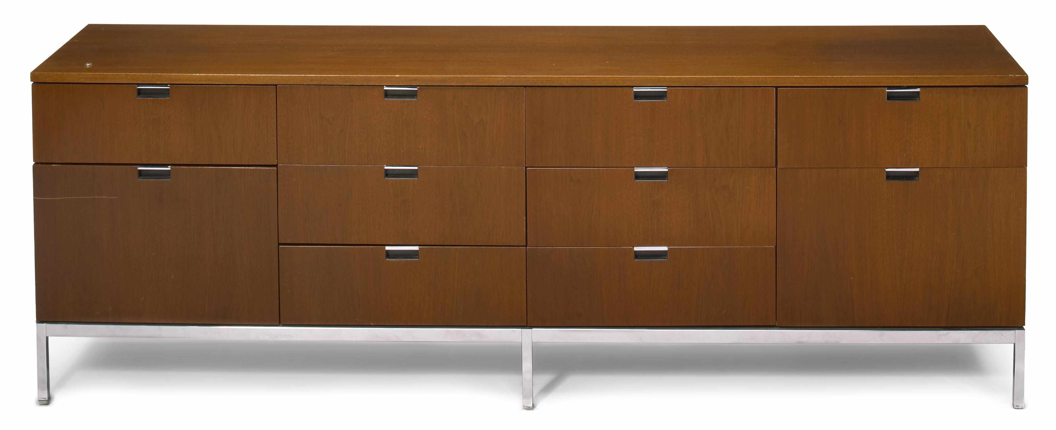 Appraisal: A Florence Knoll walnut credenza designed circa height in cm