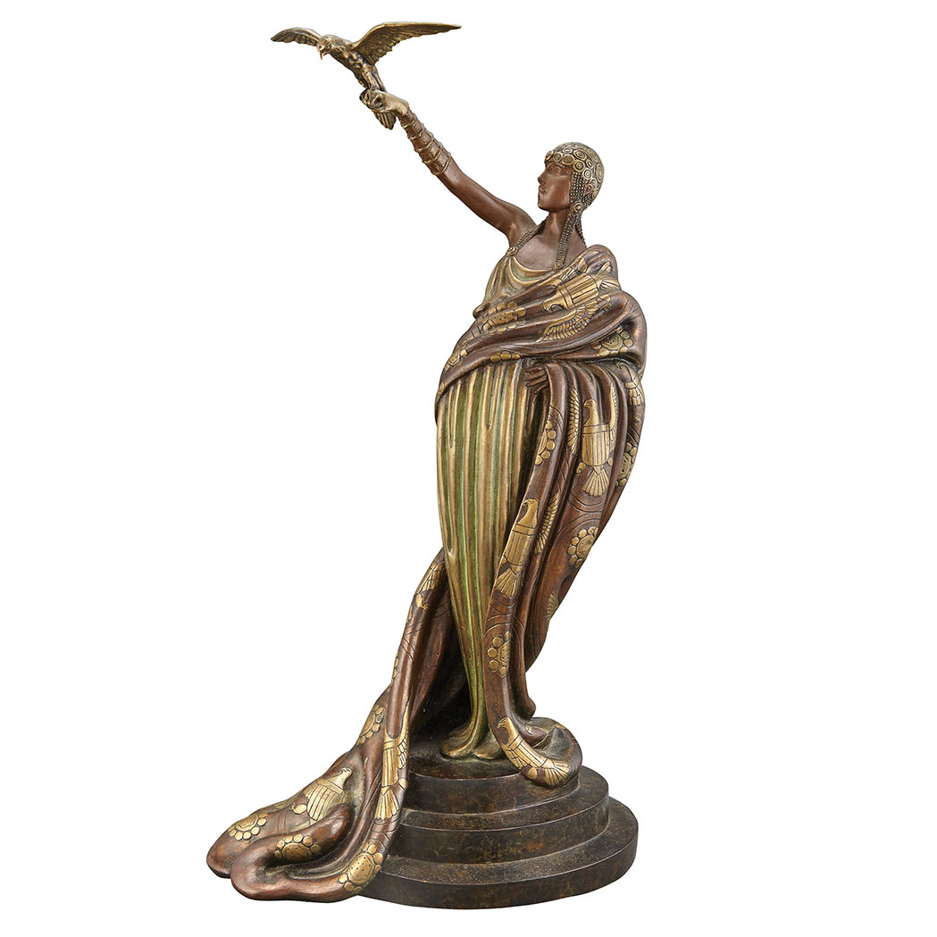 Appraisal: Art Deco Style Cold Painted Bronze Figure Victoire After a