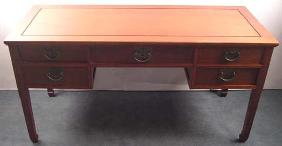 Appraisal: Teak Chinese-style Desk purchased in Hong Kong by consignor in