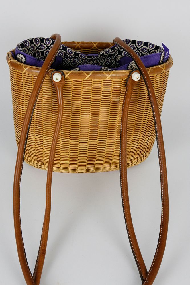 Appraisal: Maggie Silva Nantucket Basket Bucket Purse Maggie Silva Nantucket Basket