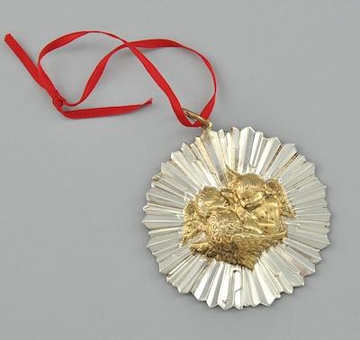 Appraisal: A Buccellati Sterling Silver and Gold Washed Ornament The deep