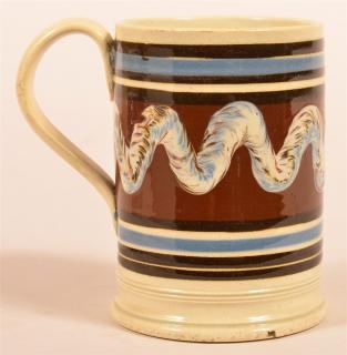 Appraisal: Earthworm Mocha Soft Paste China Mug Earthworm Mocha Decorated Soft