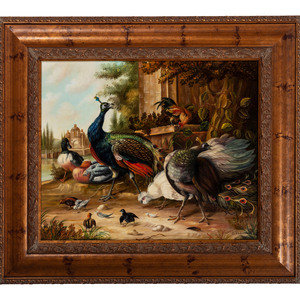 Appraisal: Manner of Marmaduke Craddock English - Landscape with Peacocks and