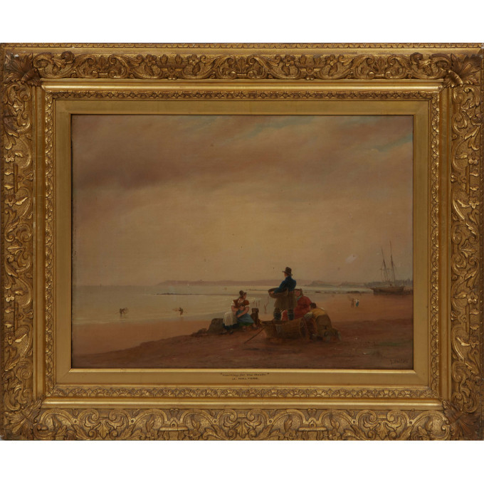 Appraisal: Joseph Walters British Waiting for the Boats th c oil