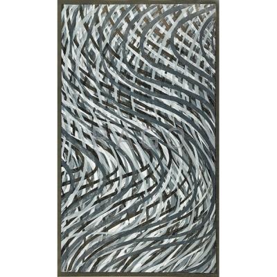 Appraisal: Sol LeWitt American - Wavy Lines Grey Woodcut framed Signed